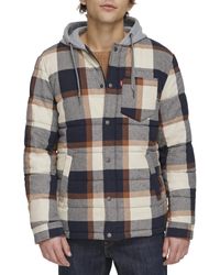 Levi's - Quilted Plaid Puffer With Jersey Hood - Lyst