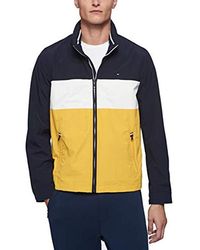 yellow and navy blue tommy hilfiger jacket