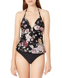 Rachel Roy - Womens Strap With Circle Ring Halter Tankini Top - Lyst