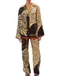 Ronny Kobo - Wide Leg Animal Print Dora Pant - Lyst