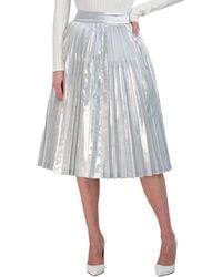 BCBGMAXAZRIA - Lame Pleated A Line Midi Skirt - Lyst