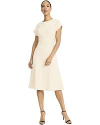 Maggy London - Classic Crew Neck Short Sleeve Midi-special Occasion Fitted A-line Wedding Guest Wear To Work Dress - Lyst