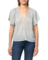Velvet By Graham & Spencer - Park Printed Crinkle Gauze Top - Lyst