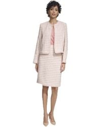 Calvin Klein - Tweed Ofiice Open-Front Blazer - Lyst
