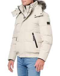 Andrew Marc - Short Quilted Inner Bib Attached Umbra Down Bomber With Hybrid Down Fill - Lyst