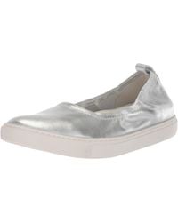 Kenneth Cole Leather Kam Ballet Flat Stretch Sneaker in Light Gold ...