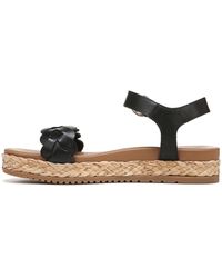 Naturalizer - S Neila Casual Ankle Strap Sandal Black Leather 8 W - Lyst