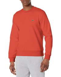 Lacoste - Long Sleeve Solid Crew Neck Sweater - Lyst