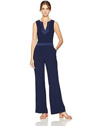 Trina Turk Beaux Arts Carmel Crepe Jumpsuit - Blue