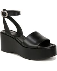 Vince - S Phillipa Platform Ankle Strap Sandals Black Leather 7.5 M - Lyst