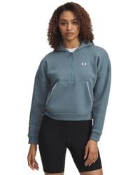 Under Armour - Rival Fleece Piped ½ Zip Hoodie Jasper - Lyst