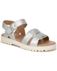 Dr. Scholls - Dr. Scholl's S Take Five Flat Sandal Metallic Silver 9.5 M - Lyst