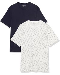 Amazon Essentials - T-shirt en Coton à Col Rond à ches Courtes - Lyst