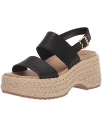 Dr. Scholls - Shoes S Delaney Espadrille Wedge Sandal Black Smooth 9 M - Lyst