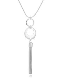 Nine West - Ring Around Silvertone Tassel Pendant Necklace - Lyst