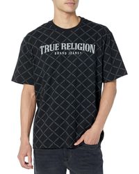True Religion - Relaxed Monogram Arch Tee - Lyst