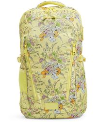 Vera Bradley Womens Recycled Lighten Up Reactive Lay Flat Backpack Travel Bag - Green