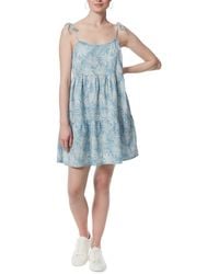Jessica Simpson - S Printed Short Mini Dress Blue L - Lyst