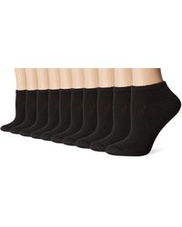 Hanes - Womens 10-pair Value Pack Low Cut Athletic Socks - Lyst