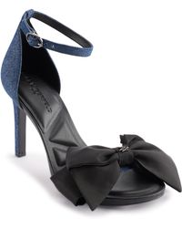 Karl Lagerfeld - Paris Kenz Bow Evening Ankle Strap Heeled Sandal - Lyst