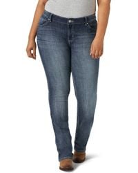 Wrangler - Size Plus Western Mid Rise Stretch Straight Jean - Lyst