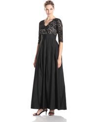 eliza j scalloped edge lace gown