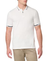 Emporio Armani - A | X Armani Exchange Short Sleeve Zip Up Logo Collar Polo - Lyst