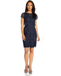 Adrianna Papell - Beaded Cocktail Dress - Lyst