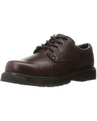 Dr. Scholls - Harrington Ii Slip Resistant Work Oxford,black Leather,9 Wide - Lyst