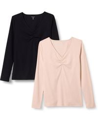 Amazon Essentials - Cinched V-neck Long-sleeved - Lyst