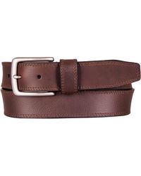 Lucky Brand - Double Needle Stitched Leather Belt With Nickel Finish Buckle - Lyst