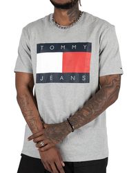 Tommy Hilfiger Denim Tommy Jeans Collegiate Logo Short Sleeve Tee in Bright  White (White) for Men | Lyst