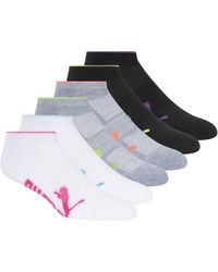 PUMA - Pack de 6 Calcetines De Corte Bajo De Mujer - Blanco - Lyst