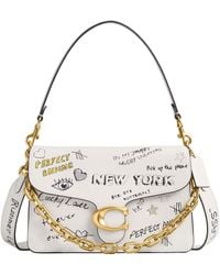 COACH - Chain Tabby Shoulder Bag With Sketch Print - Lyst