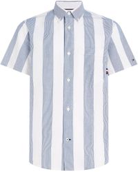 Tommy Hilfiger - Short Sleeve Linen Blend Shirt - Lyst