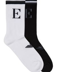 Emporio Armani - 2 Pack Logo Crew Sock - Lyst