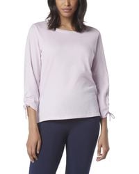 Andrew Marc - Performance Adjustable Spaghetti Drawstrings 3/4 T-shirt W/sleeve Cinching - Lyst