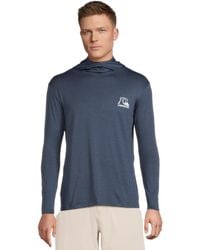 Quiksilver - Standard Dna Logo Long Sleeve Hooded Surf Tee - Lyst