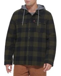 Levi's - Plaid Sherpa Lined Hooded Shirt Jacket - Lyst