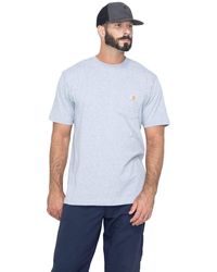 Carhartt - Mensloose Fit Heavyweight Short-sleeve Pocket T-shirtheather Gray4x-large Tall - Lyst