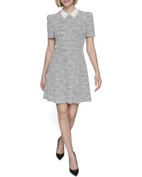 Karl Lagerfeld - Paris Dresses A-line,soft White Black,10 - Lyst