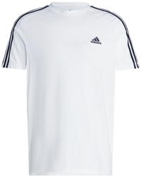 adidas - Mens Essentials Single Jersey 3-stripes T-shirt T Shirt - Lyst