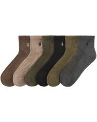 Polo Ralph Lauren - Polo Performance Cotton Quarter Solid Sock 6 Pair Pack - Lyst