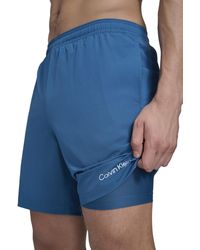 Calvin Klein - Volley Quick Dry Stretch Swim Trunk Badehose - Lyst