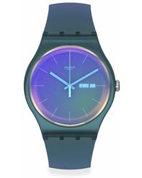 Swatch - Casual Blue Watch Bio-sourced Quartz Fade To Pink - Lyst