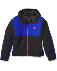 adidas originals hooded coat with back logo in black