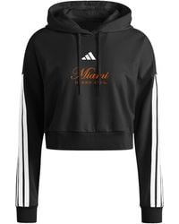 adidas - Ncaa 25/26 Essentials Team 3-stripes French Terry Cropped Hoodie - Lyst