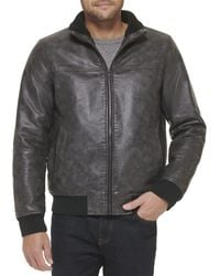 Tommy Hilfiger - Faux Leather Bomber Jacket - Lyst