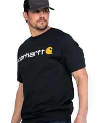 Carhartt - Loose Fit Heavyweight Short-sleeve Logo Graphic T-shirt,black2x-large - Lyst
