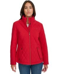 Tommy Hilfiger - Zip-up Quilt Crimson Xl - Lyst